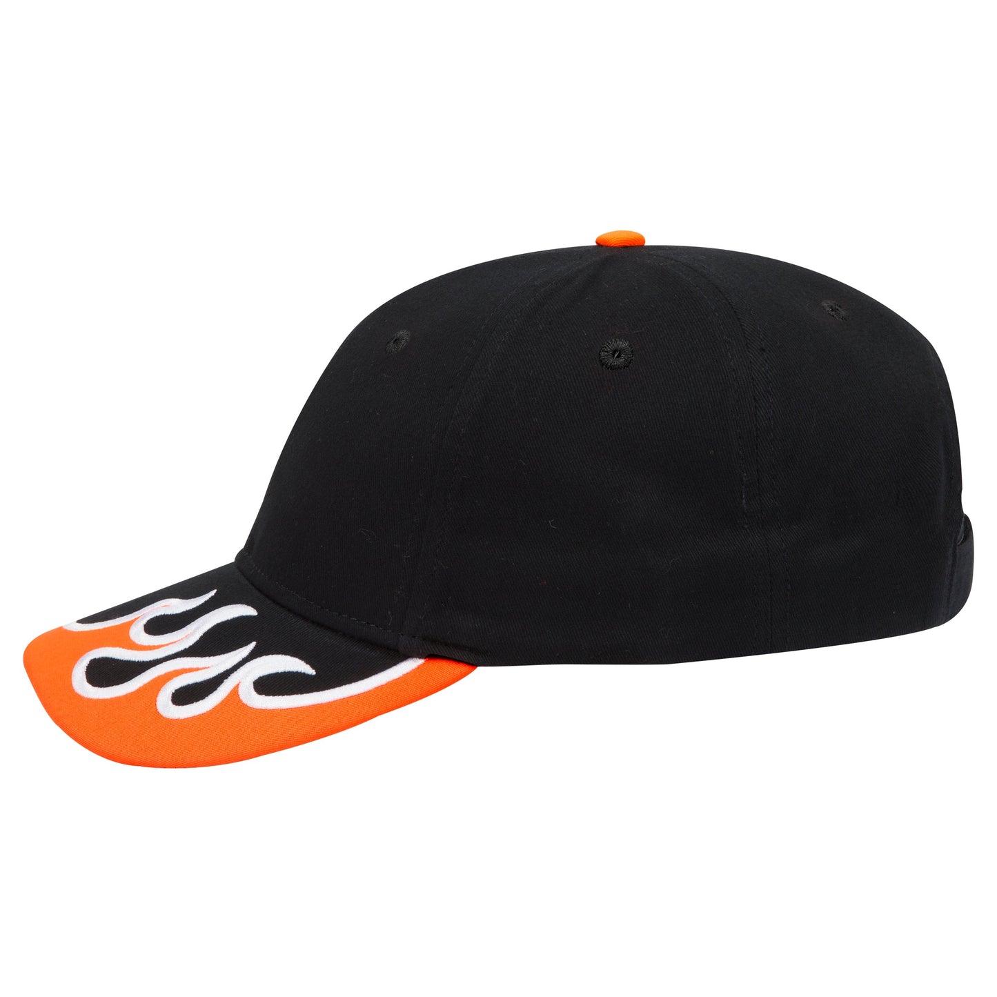 OTTO CAP 58-755 6 Panel Low Profile Baseball Cap US Flag Flame Design Hat