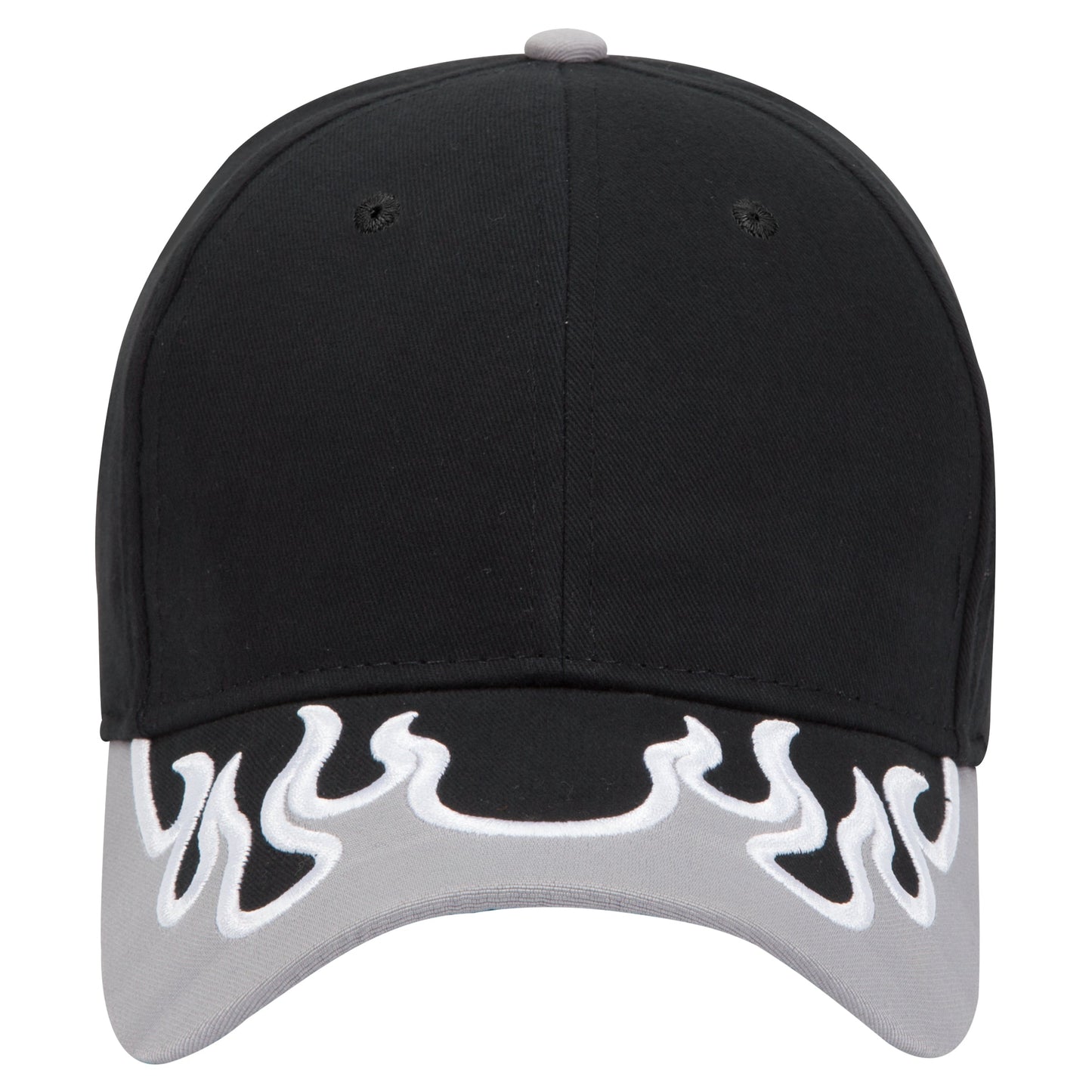 OTTO CAP 58-755 6 Panel Low Profile Baseball Cap US Flag Flame Design Hat