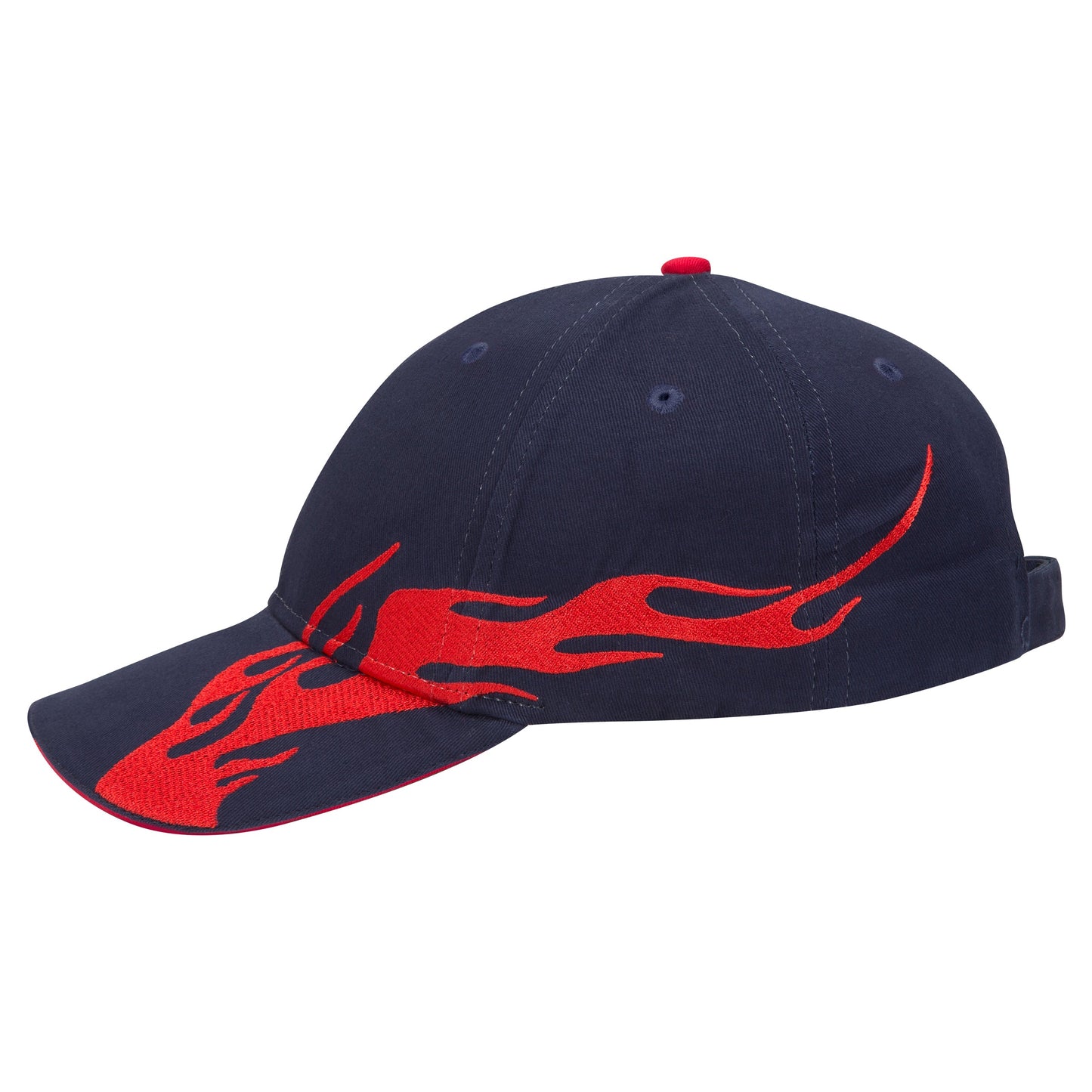 OTTO CAP 58-755 6 Panel Low Profile Baseball Cap US Flag Flame Design Hat