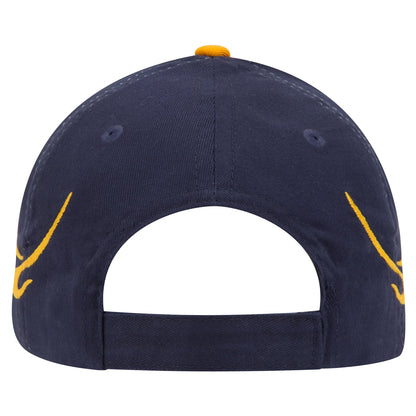 OTTO CAP 58-755 6 Panel Low Profile Baseball Cap US Flag Flame Design Hat