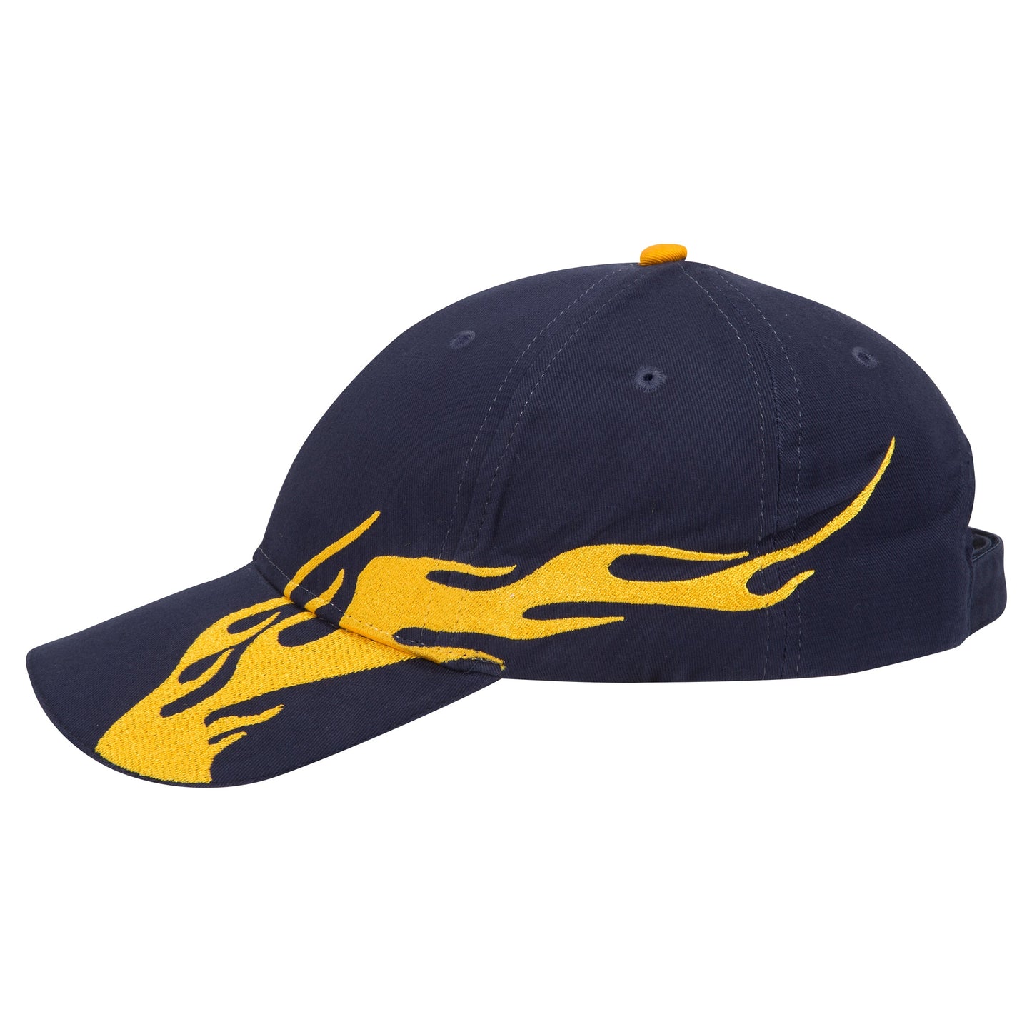 OTTO CAP 58-755 6 Panel Low Profile Baseball Cap US Flag Flame Design Hat