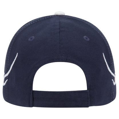 OTTO CAP 58-755 6 Panel Low Profile Baseball Cap US Flag Flame Design Hat