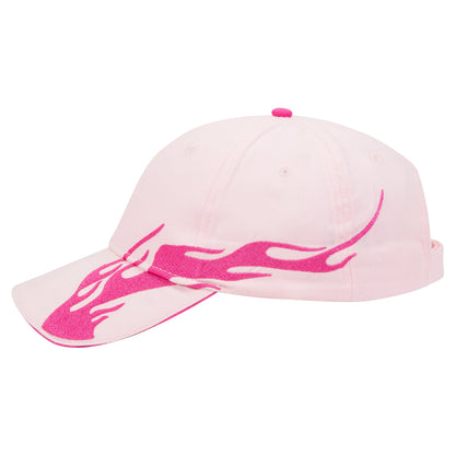 OTTO CAP 58-755 6 Panel Low Profile Baseball Cap US Flag Flame Design Hat