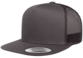 Yupoong 6006 Classic Trucker Snapback Hat Flat Bill Hat with Mesh Back - YP Classics