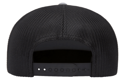 Yupoong 6006T Classic Trucker Snapback Hat Flat Bill Cap with Mesh Back, 2-Tone Colors - YP Classics