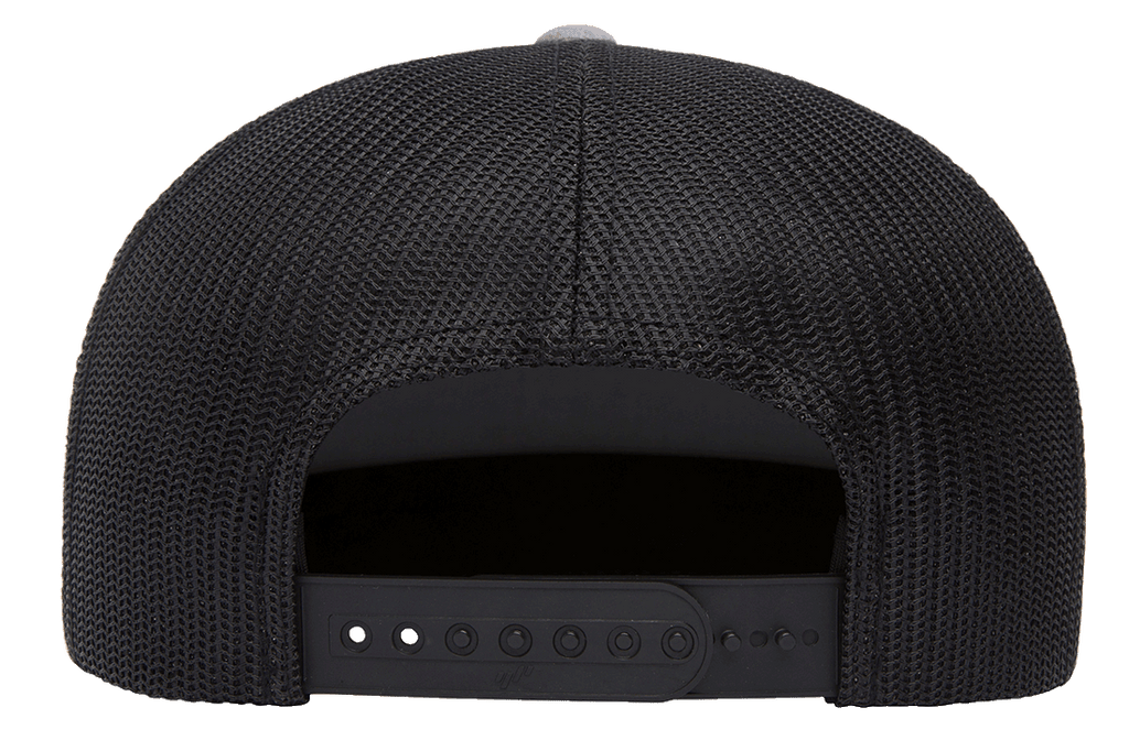 Yupoong 6006T Classic Trucker Snapback Hat Flat Bill Cap with Mesh Bac