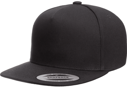 Yupoong 6007 5-Panel Cotton Twill Snapback Hat Flat Bill Cap YP Classics - Star Hats & Embroidery