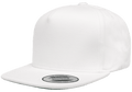 Yupoong 6007 5-Panel Cotton Twill Snapback Hat Flat Bill Cap YP Classics