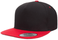 Yupoong 6007T 5-Panel Cotton Twill Snapback Hat Flat Bill Cap YP Classics