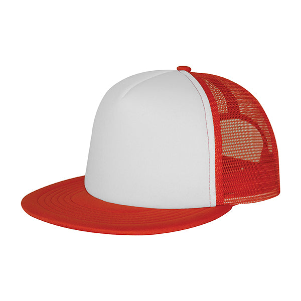 Mega Cap 6875B Flat Bill Snapback Trucker Cap