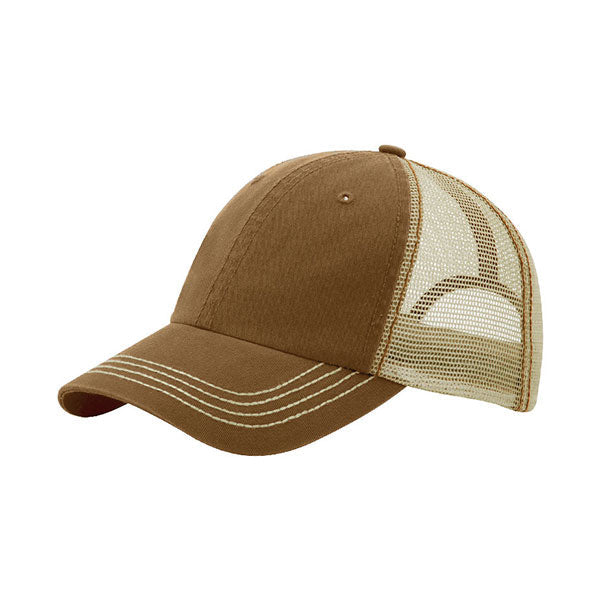 Mega Cap 6894 Washed Cotton Twill Trucker Cap