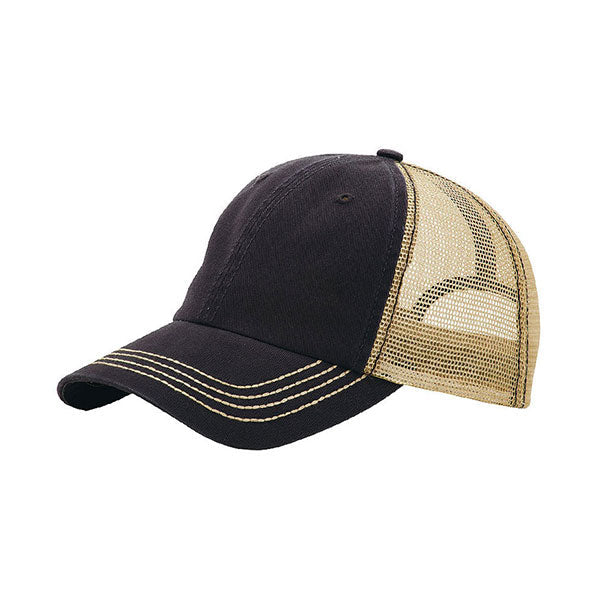 Mega Cap 6894 Washed Cotton Twill Trucker Cap