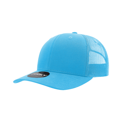 Decky 6021 Mid Profile Trucker Hats 6 Panel Caps Cotton Structured Group A