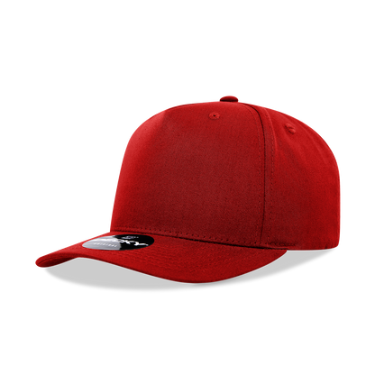 Decky 6024 Mid Profile Structured Hats 5 Panel Curved Bill Snapback Caps