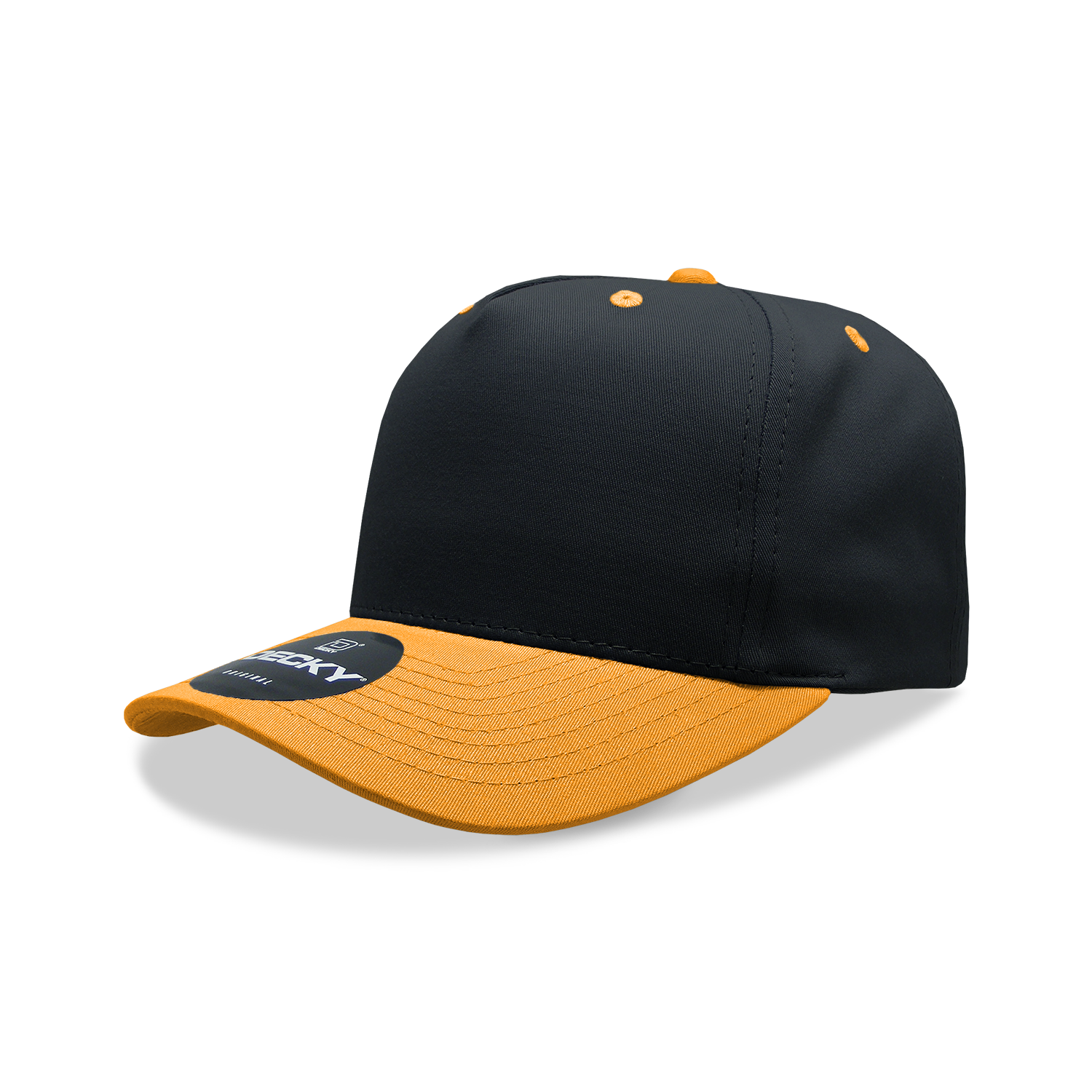Decky 6024 Mid Profile Structured Hats 5 Panel Curved Bill Snapback Caps
