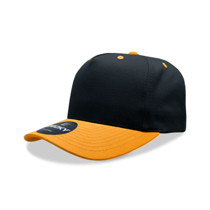 Decky 6024 Mid Profile Structured Hats 5 Panel Curved Bill Snapback Caps