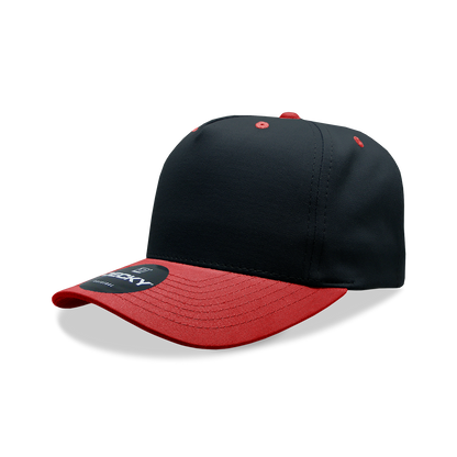 Decky 6024 Mid Profile Structured Hats 5 Panel Curved Bill Snapback Caps