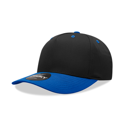 Decky 6024 Mid Profile Structured Hats 5 Panel Curved Bill Snapback Caps