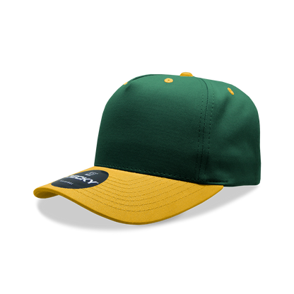Decky 6024 Mid Profile Structured Hats 5 Panel Curved Bill Snapback Caps