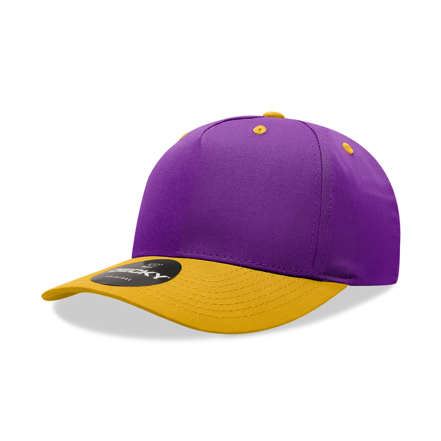 Decky 6024 Mid Profile Structured Hats 5 Panel Curved Bill Snapback Caps