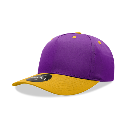 Decky 6024 Mid Profile Structured Hats 5 Panel Curved Bill Snapback Caps