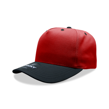 Decky 6024 Mid Profile Structured Hats 5 Panel Curved Bill Snapback Caps