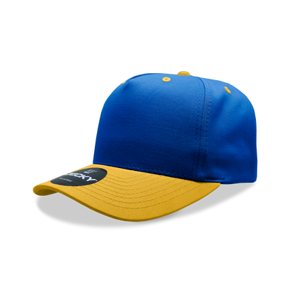 Decky 6024 Mid Profile Structured Hats 5 Panel Curved Bill Snapback Caps