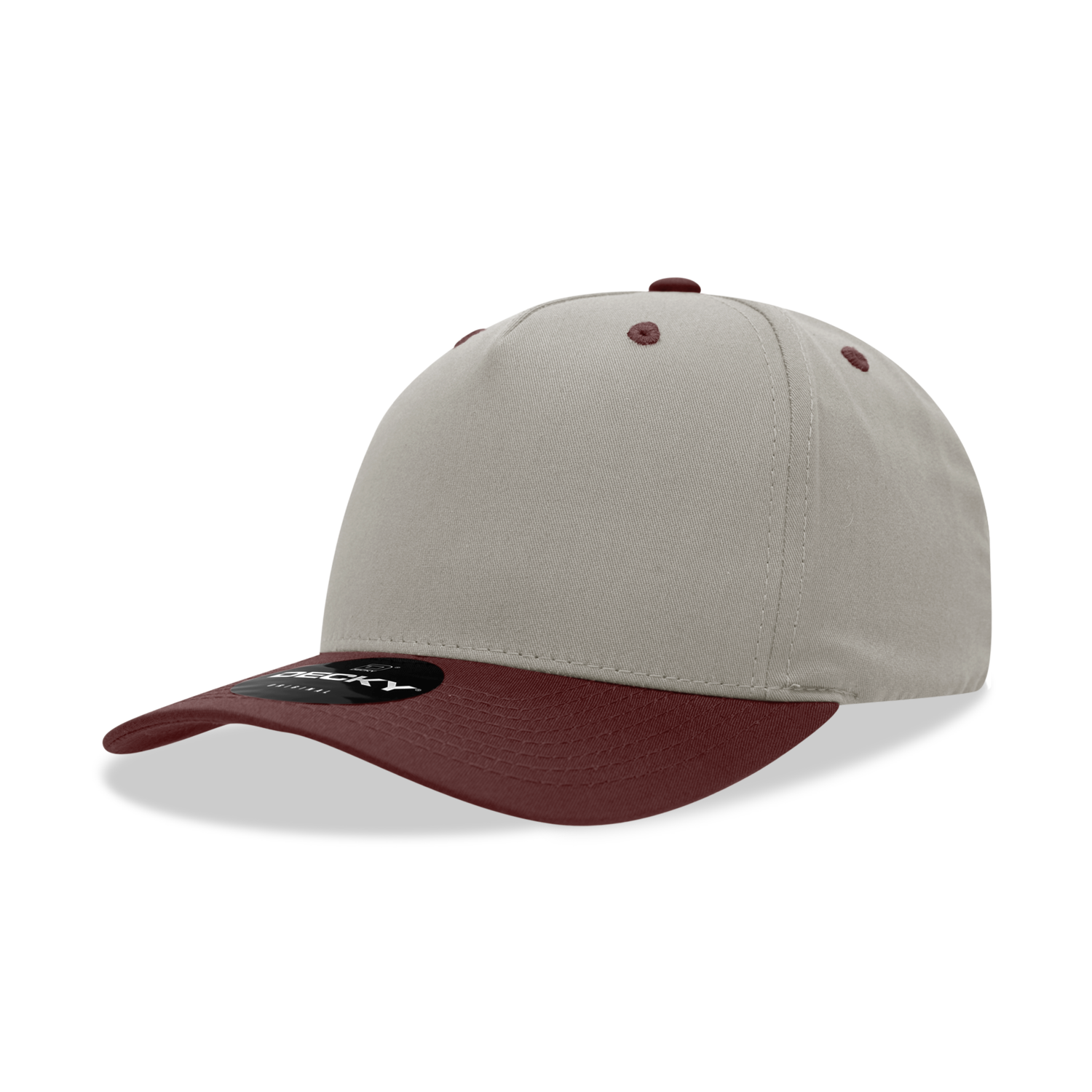 Decky 6024 Mid Profile Structured Hats 5 Panel Curved Bill Snapback Caps