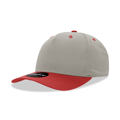 Decky 6024 Mid Profile Structured Hats 5 Panel Curved Bill Snapback Caps
