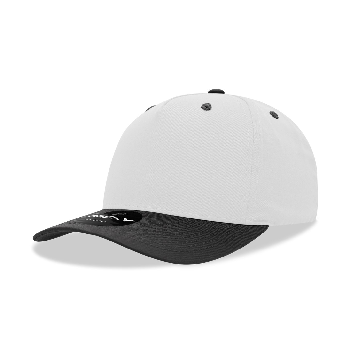 Decky 6024 Mid Profile Structured Hats 5 Panel Curved Bill Snapback Caps
