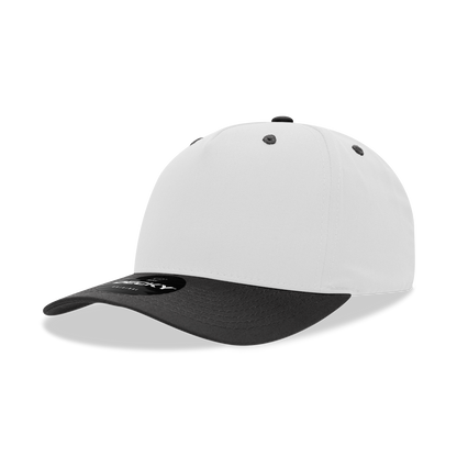 Decky 6024 Mid Profile Structured Hats 5 Panel Curved Bill Snapback Caps