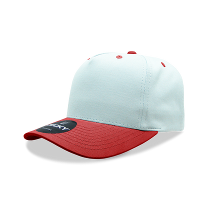 Decky 6024 Mid Profile Structured Hats 5 Panel Curved Bill Snapback Caps