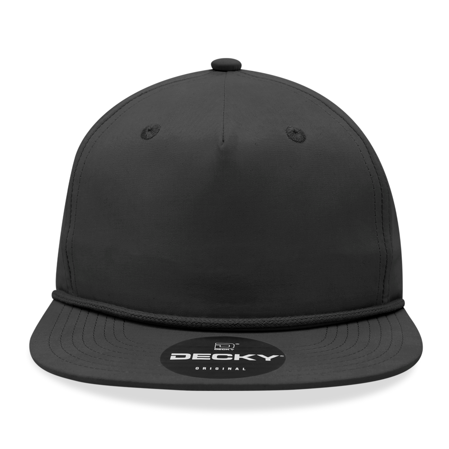 Decky 6032 - Classic Grandpa Rope Cap, 5 Panel Flat Bill Hat, Snapback