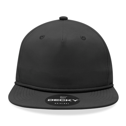 Decky 6032 - Classic Grandpa Rope Cap, 5 Panel Flat Bill Hat, Snapback