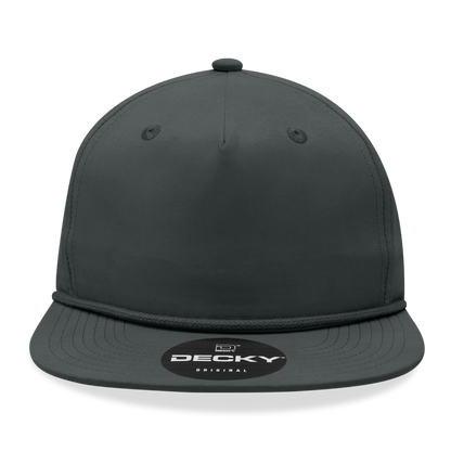 Decky 6032 - Classic Grandpa Rope Cap, 5 Panel Flat Bill Hat, Snapback