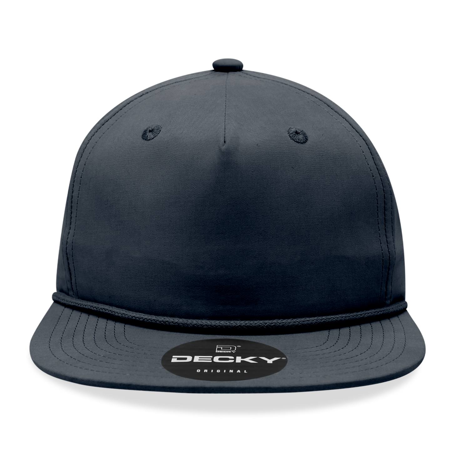 Decky 6032 - Classic Grandpa Rope Cap, 5 Panel Flat Bill Hat, Snapback