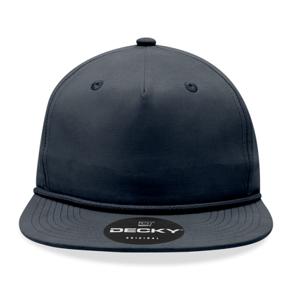 Decky 6032 - Classic Grandpa Rope Cap, 5 Panel Flat Bill Hat, Snapback