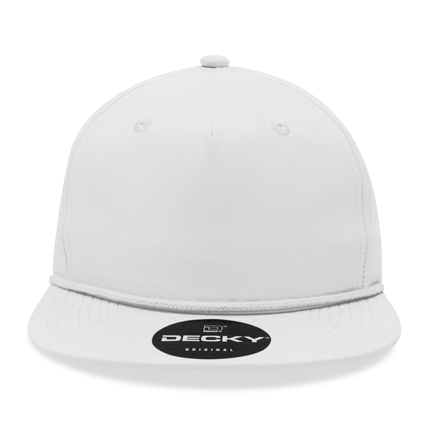 Decky 6032 - Classic Grandpa Rope Cap, 5 Panel Flat Bill Hat, Snapback