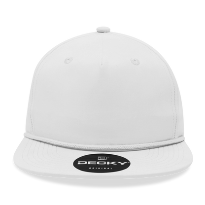 Decky 6032 - Classic Grandpa Rope Cap, 5 Panel Flat Bill Hat, Snapback