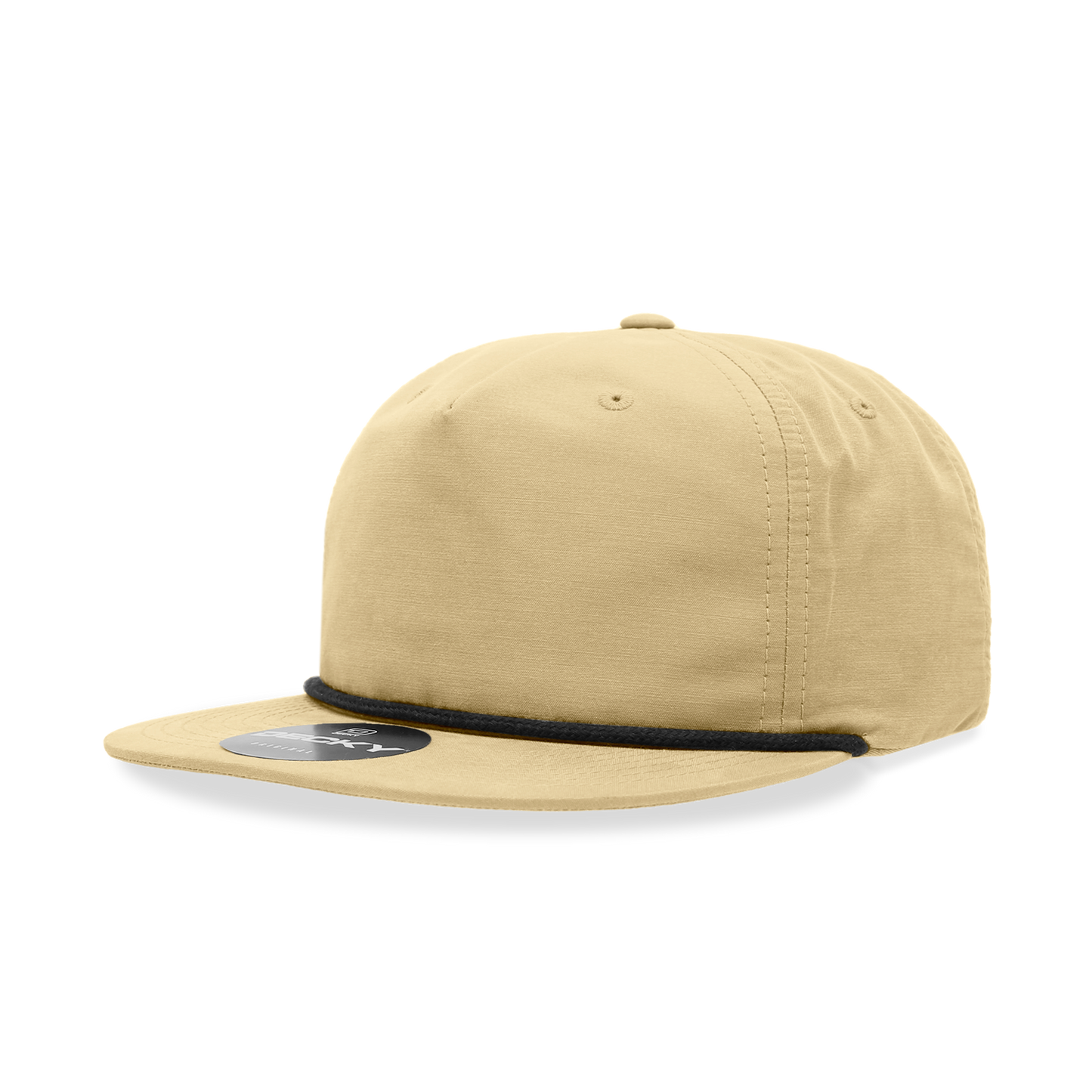 Decky 6032 - Classic Grandpa Rope Cap, 5 Panel Flat Bill Hat, Snapback