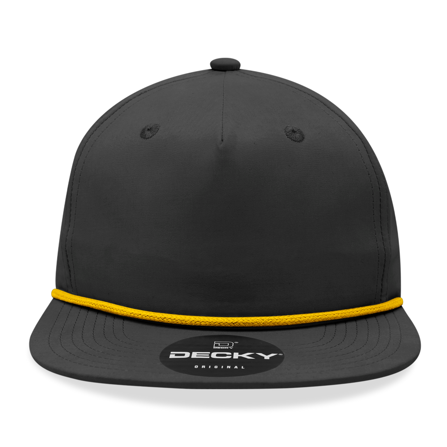 Decky 6032 - Classic Grandpa Rope Cap, 5 Panel Flat Bill Hat, Snapback