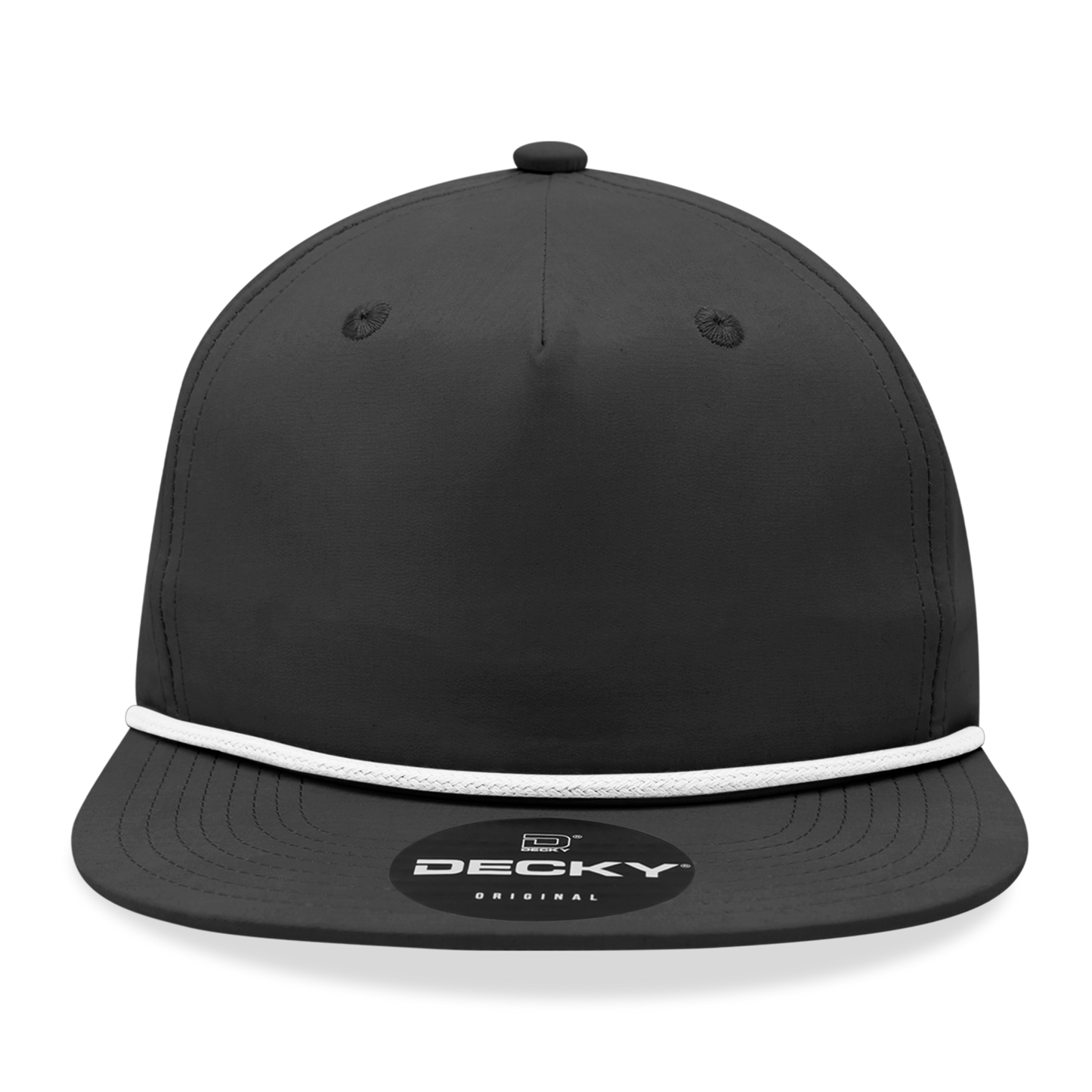 Decky 6032 - Classic Grandpa Rope Cap, 5 Panel Flat Bill Hat, Snapback