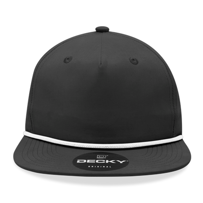 Decky 6032 - Classic Grandpa Rope Cap, 5 Panel Flat Bill Hat, Snapback