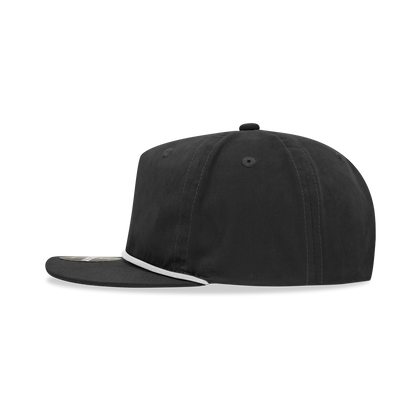 Decky 6032 - Classic Grandpa Rope Cap, 5 Panel Flat Bill Hat, Snapback