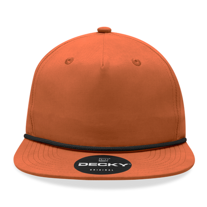 Decky 6032 - Classic Grandpa Rope Cap, 5 Panel Flat Bill Hat, Snapback