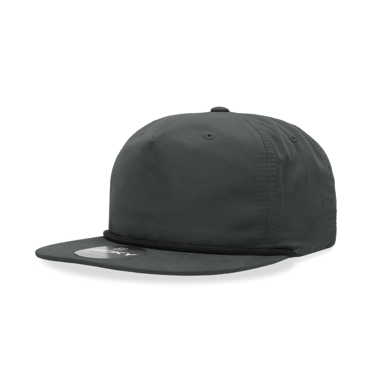Decky 6032 - Classic Grandpa Rope Cap, 5 Panel Flat Bill Hat, Snapback