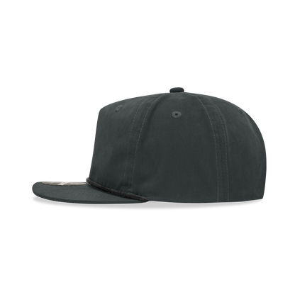 Decky 6032 - Classic Grandpa Rope Cap, 5 Panel Flat Bill Hat, Snapback