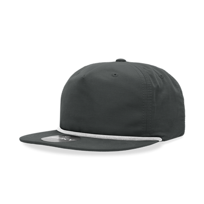Decky 6032 - Classic Grandpa Rope Cap, 5 Panel Flat Bill Hat, Snapback