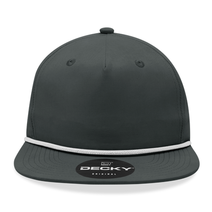 Decky 6032 - Classic Grandpa Rope Cap, 5 Panel Flat Bill Hat, Snapback