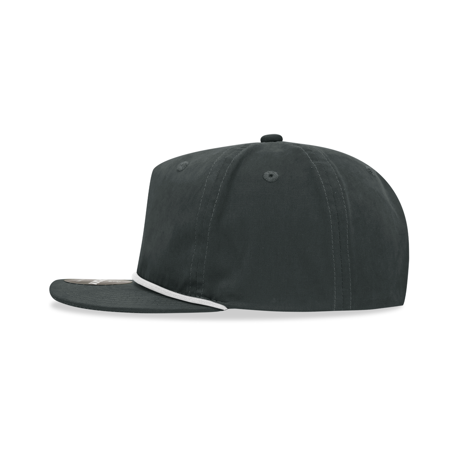 Decky 6032 - Classic Grandpa Rope Cap, 5 Panel Flat Bill Hat, Snapback